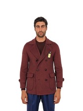 Rubinacci Napoli Wein Caban Mantel Jacke 100% Kaschmir 42 US / 52 Eu