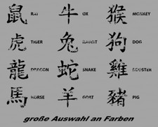Sternzeichen Chinesisch Aufkleber Sterne Horoskop Autoaufkleber Schaufenster