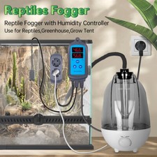 Reptilien Luftbefeuchter Fogger Tank Terrarium 4L+Digitaler Feuchtigkeitsregler 