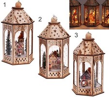 Laterne mit Weihnachtsszene -
