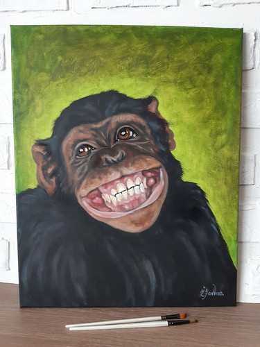 Affe original gemälde - affe,