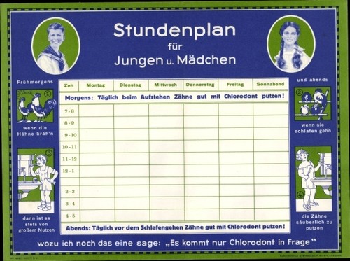 Stundenplan reklame chlorodont - reklame,
