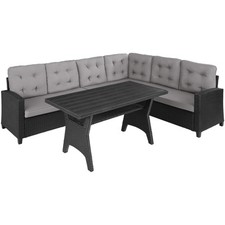 Rattan Lounge Catania Rattan-Lounge Lounge-Set Lounge-Gruppe schwarz B-Ware