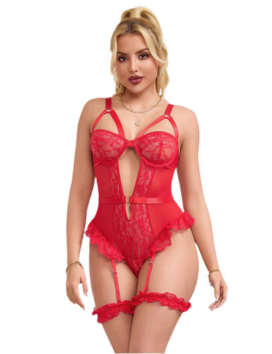 Sexy body mit strapse - mit, teddy