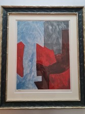 Serge Poliakoff Lithographie, gerahmt