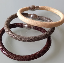 3 Stück Rochenleder Armband