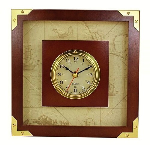 Wand uhr maritim holzrahmen - im,