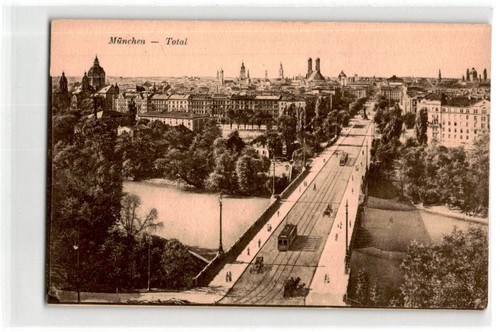 München totalansicht mit - ak,