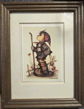  M.I. Hummel Bild  Mit Ramen 27 cm x 21 cm. Ohne Ramen 14,5 cm ×10 cm. Vintage.