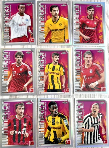 Topps chrome illumination - chrome, lot