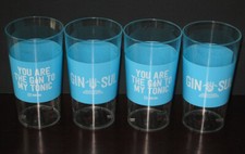 4 x Gin Sul Dry Gin Kunststoff Becher Hartplastik Mehrweg 0,3l