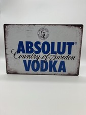 Blechschild Absolut Vodka 20x30cm Nostalgie Retro Reklame Vintage Geschenk Deko