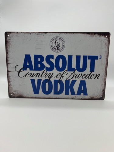 Blechschild absolut vodka - absolut,