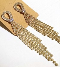 Lange XXL Strass Ohrhänger