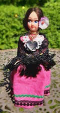 Trachtenpuppe aus Italien ca. 14 cm alt aus Plastik - Souvenir Andenken Sammler