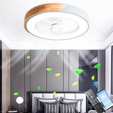 LANMOU Holz Deckenventilator mit Beleuchtung und Fernbedienung Leise LED