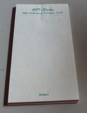Kleiner Rechnungsblock Gaststätte HO Stern Zschopau DDR (1)