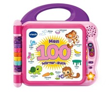 VTech Mein 100-Wörter-Buch pink interaktiv 12 Seiten deutsch-englisch für NEU