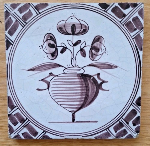 Antike delfter blumenfliese - delfter,