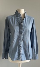 ISABEL MARANT, ÉTOILE BLUSE LAWENDY AUS BAUMWOLLE SHIRTBLUSE GR.40 HELLBLAU