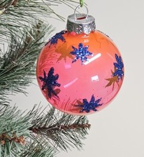 Christmas ball glass hand