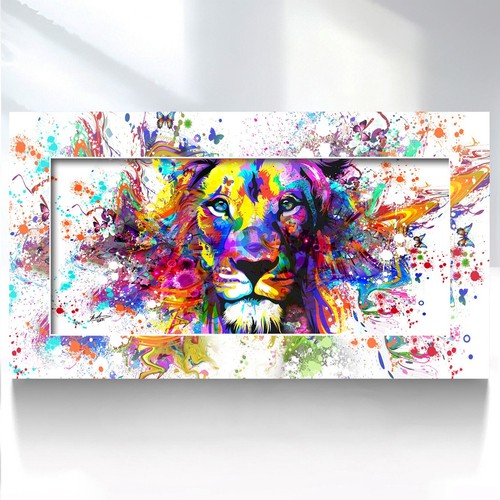 Leinwand bild löwe - leinwand,