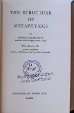 The Structure of Metaphysics Lazerowitz, Morris:
