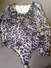 Langarmbody Gr.XXL Leopardenmuster Damen Body