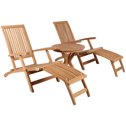 Gartenmöbelset teak deckchair - teak,
