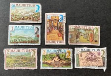 Mauritius 1978 - 7 used stamps - Michel No. 441, 446, 448, 449, 450, 451, 452