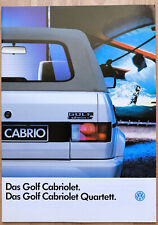 VW Golf Cabrio + Cabrio Quartett - 1993 - Prospekt Brochure - 32 Seiten