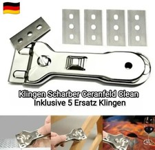 Ceranfeld Kratzer inklusive 5 Klingen  Ceranfeldschaber Ofenreinigung Kochfeld 