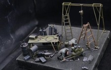 T37023 Deutsche Wartungswerkstatt Militär WWII 1:35 figuren Bemalt Diorama