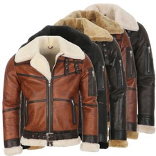 Hollert Herren Bomberjacke B16 Herren Lammfelljacke Winterjacke Fliegerjacke 