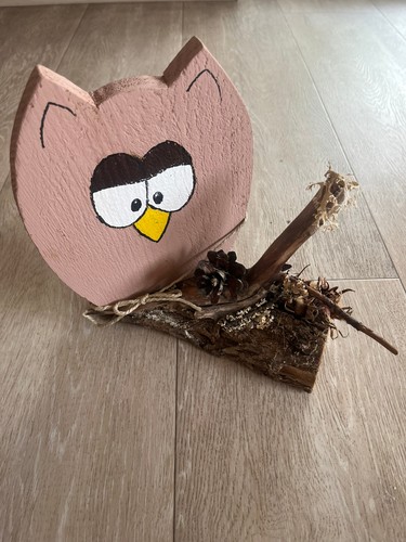 Holzfigur eule - holzfigur,