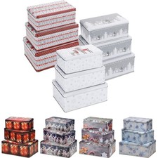 Keksdosen Set 3-tlg. Keksdose Plätzchendose Metall Weihnachten Gebäckdose Dose