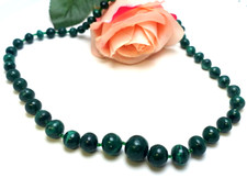 schwere Malachit Perlen Kette