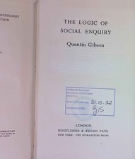 The Logic of Social Enquiry