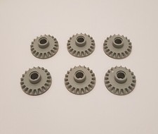 6x Lego® Technic Zahnrad 20 Kegelzähne mit Pinloch 87407 hellgrau Technik