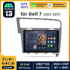 64GB Für Golf VII 7 2013-2017 Autoradio Android 13 Navigation GPS CarPlay DSP