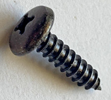 Pilzkopf-Blechschrauben, verschied. Größen, sw/bronze, KFZ 80er-Jahre, Oldtimer