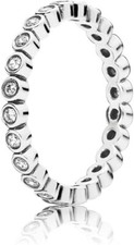 Pandora Damen-Ring Kreise 925 Silber Zirkonia weiß - 190941CZ-52