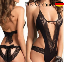 Sexy Damen Lingerie Reizwäsche Dessous Einteiler Babydoll Unterwäsche Schwarz 