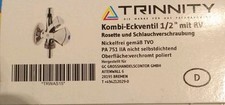TRINNITY Kombi-Eckventil 1/2'' mit RV und Rosette verchromt TRWAS15  NEU