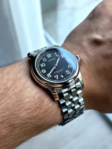Seiko quarzuhr schwarzes - quarzuhr,