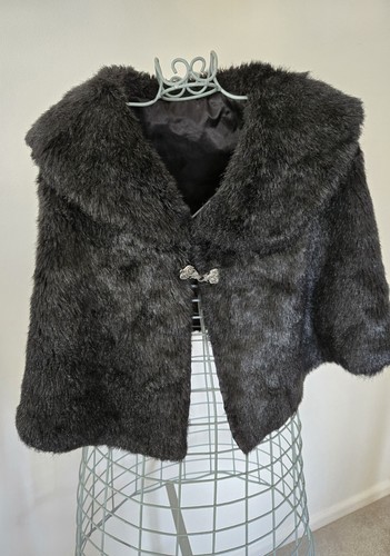 Vintage schwarzes kunstfell - :,