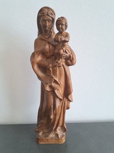Alte holzfigur madonna mit - holzfigur,