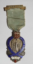 Freimaurer East Lancashire  Masonic Benevolent Silber Medaille Steward 1925