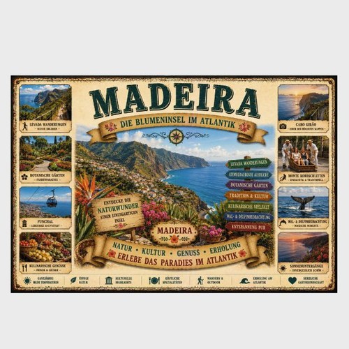 Blechschild madeira die - blechschild,