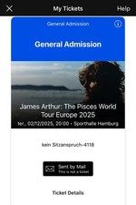 James Arthur Konzertkarten